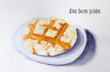 Pintura titulada "Du bon pain" por Emilie Denis, Obra de arte original, Acuarela