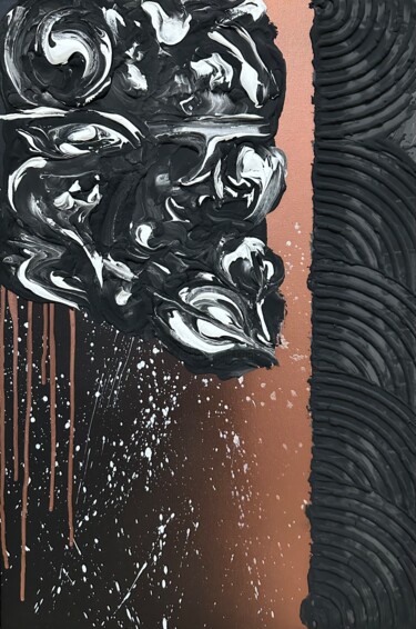 Картина под названием "Starlight - Abstrac…" - Denis Fluierar, Подлинное произведение искусства, Акрил