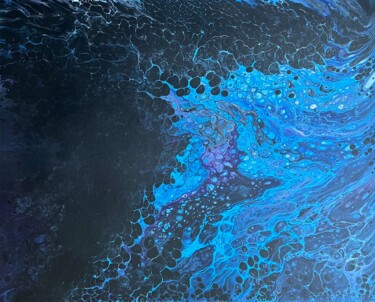 Painting titled "Midnight Waves - Co…" by Denis Fluierar, Original Artwork, Acrylic