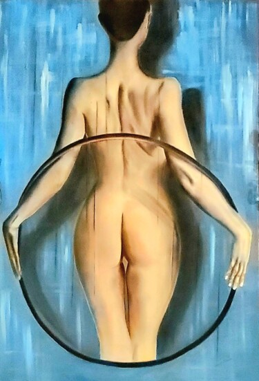 Pintura intitulada "Le cercle de la ver…" por Denis Gernigon, Obras de arte originais, Acrílico Montado em Armação em madeira