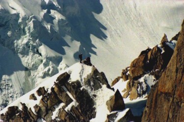 Photographie intitulée "alpinistes au somme…" par Denis Jeanson, Œuvre d'art originale