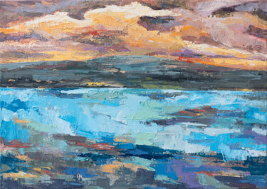 Картина под названием "Seascape_3" - Denis Kujundzic, Подлинное произведение искусства, Масло