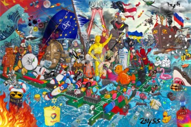 Цифровое искусство под названием "NO WAR by 2nyss ver…" - Denis Michel (2nyss), Подлинное произведение искусства, Цифровая ж…
