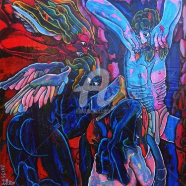 Painting titled "RESURRECTION  2nyss…" by Denis Michel (2nyss), Original Artwork, Acrylic