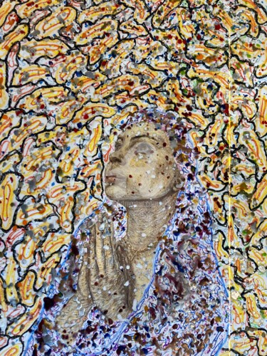Pintura intitulada "prière" por Denis Richard Painting, Obras de arte originais, Pastel