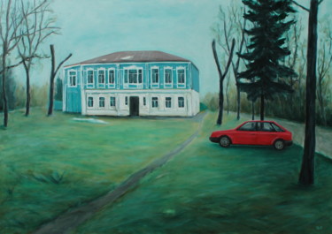 Painting titled "Весна 19-го. Тара" by Denis Rusakov, Original Artwork, Oil