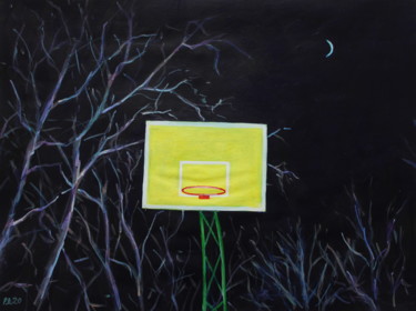 Картина под названием "Щит" - Денис Русаков, Подлинное произведение искусства, Акрил Установлен на Другая жесткая панель
