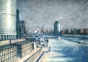 Картина под названием "Холод" - Denis Veles, Подлинное произведение искусства, Акварель