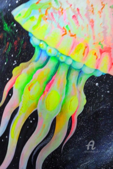Картина под названием "Медуза" - Denis Veles, Подлинное произведение искусства, Акрил Установлен на картон