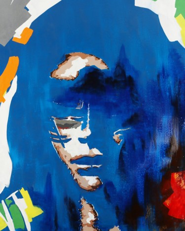 "Into the mystic Blue" başlıklı Tablo Denis Young tarafından, Orijinal sanat, Emaye