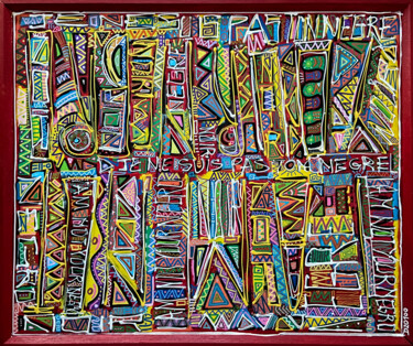 Pintura titulada "Je ne suis pas ton…" por Denis Vincent, Obra de arte original, Acrílico Montado en Cartulina