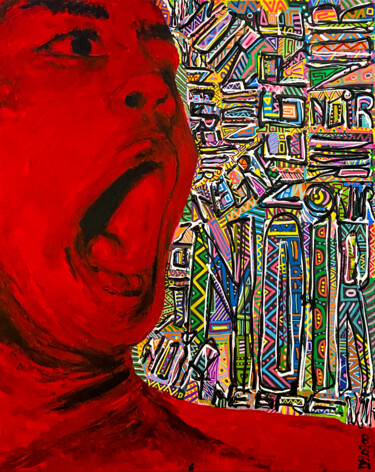 Pintura titulada "Mes étoiles noires…" por Denis Vincent, Obra de arte original, Acrílico Montado en Bastidor de camilla de…