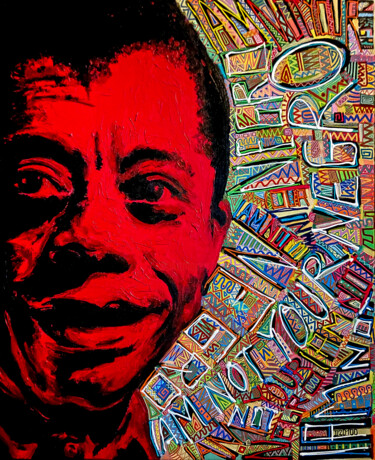 Painting titled "I am not your negro…" by Denis Vincent, Original Artwork, Acrylic