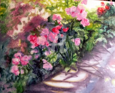Painting titled "roses" by Denisa Paho, Original Artwork, Oil