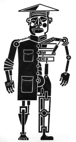 Dessin intitulée "robot chinois de ty…" par Denis Bonnes, Œuvre d'art originale