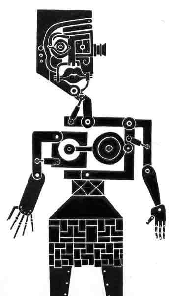 Dessin intitulée "robot top model (di…" par Denis Bonnes, Œuvre d'art originale