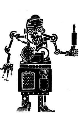 Dessin intitulée "robot Marie" par Denis Bonnes, Œuvre d'art originale