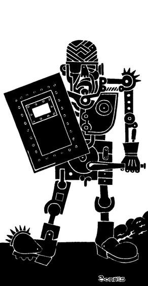 Dessin intitulée "robot de type JMLP…" par Denis Bonnes, Œuvre d'art originale