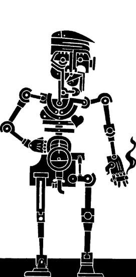 Dessin intitulée "robot réformé pour…" par Denis Bonnes, Œuvre d'art originale