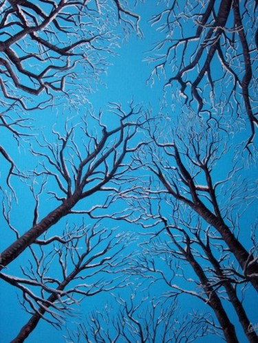 Peinture intitulée "hiver" par Denis Cousin, Œuvre d'art originale