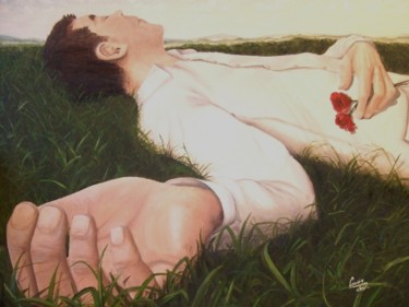 Peinture intitulée "Le Dormeur du Val" par Denis Cousin, Œuvre d'art originale, Huile