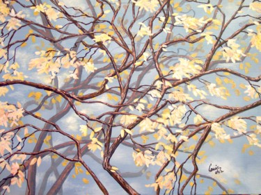 Painting titled "Branches" by Denis Cousin, Original Artwork, Oil