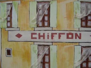 Painting titled "Chiffon (détail)" by Denis Demouge, Original Artwork