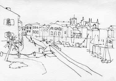 Drawing titled "Saint-Martin en Ré…" by Denis Demouge, Original Artwork