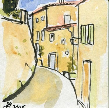 Dessin intitulée "Rue St-Denis, Le Ba…" par Denis Demouge, Œuvre d'art originale