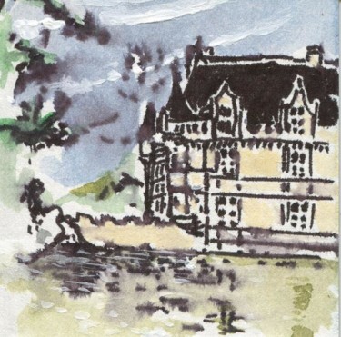 Drawing titled "Château d'Azay-le-R…" by Denis Demouge, Original Artwork