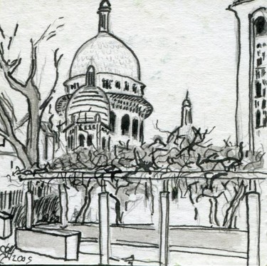 Drawing titled "Eglise du Sacré coe…" by Denis Demouge, Original Artwork, Other