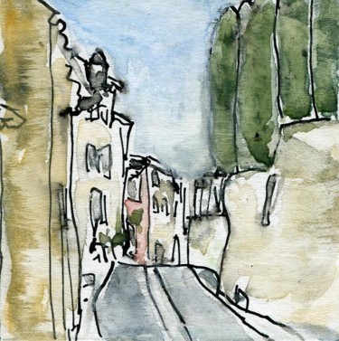Zeichnungen mit dem Titel "Route Saint-Denis" von Denis Demouge, Original-Kunstwerk