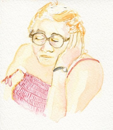 Dessin intitulée "Suzanne, portrait" par Denis Demouge, Œuvre d'art originale