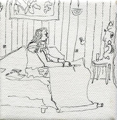 Drawing titled "Suzanne croque le c…" by Denis Demouge, Original Artwork