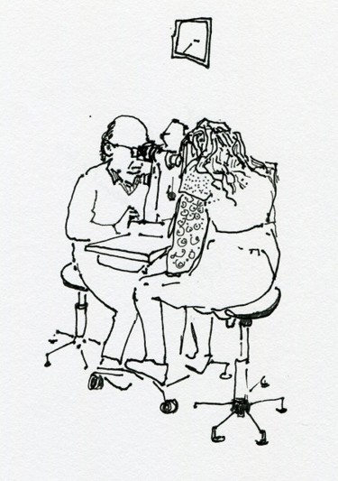 Dessin intitulée "SUzanne en plein la…" par Denis Demouge, Œuvre d'art originale