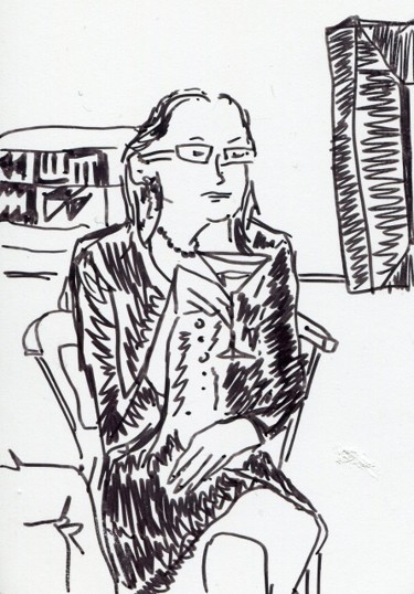 Rysunek zatytułowany „Michèle, réveillon…” autorstwa Denis Demouge, Oryginalna praca