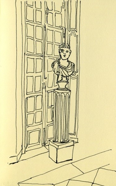 Disegno intitolato "Buste au musée du C…" da Denis Demouge, Opera d'arte originale, Altro