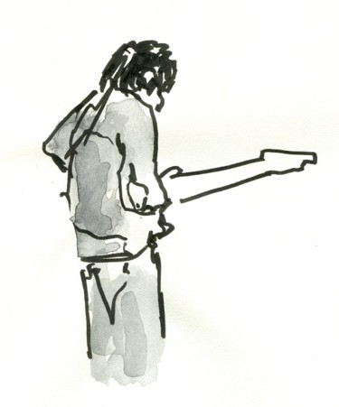 Drawing titled "Guitariste bordelai…" by Denis Demouge, Original Artwork