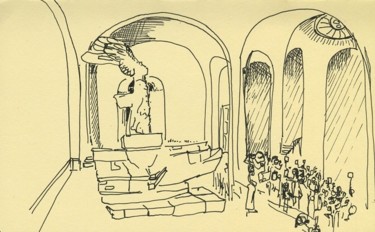 Drawing titled "Victoire de Samothr…" by Denis Demouge, Original Artwork
