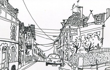 Dessin intitulée "Rue Georges Clémenc…" par Denis Demouge, Œuvre d'art originale