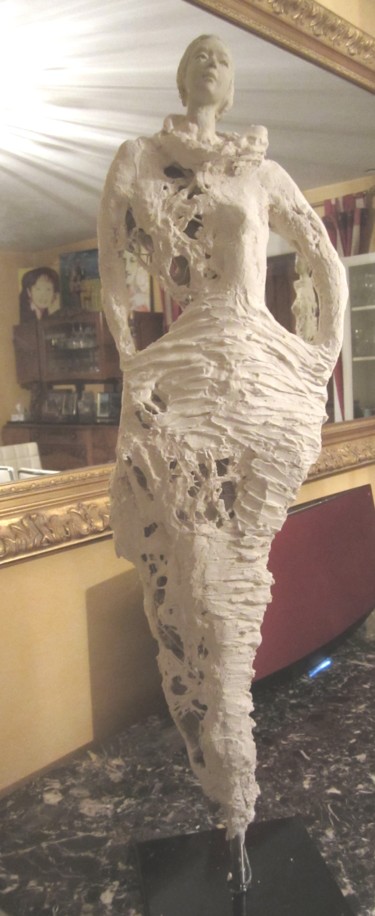 Sculpture intitulée "Élégance" par Denise Adolle Arquilliere, Œuvre d'art originale, Techniques mixtes