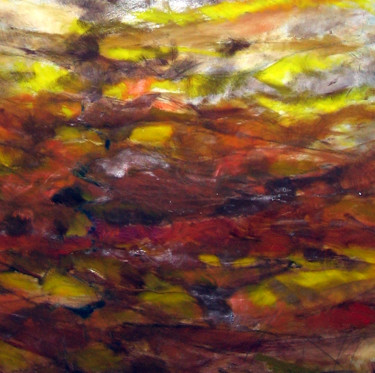 Pittura intitolato "Foglie" da Denise Gemin, Opera d'arte originale, Olio