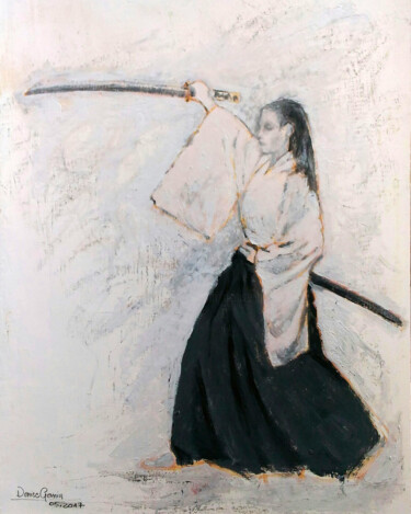 Peinture intitulée "Kesagiri" par Denise Gemin, Œuvre d'art originale, Huile