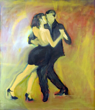 Pittura intitolato "Tango" da Denise Gemin, Opera d'arte originale, Olio