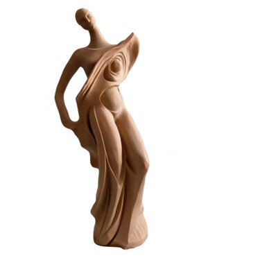 Скульптура под названием "Sirena" - Denise Gemin, Подлинное произведение искусства, Терракота