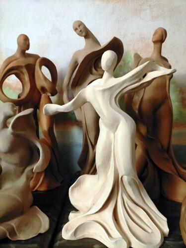 Скульптура под названием "Metamorfosi 16 | SE…" - Denise Gemin, Подлинное произведение искусства, Терракота