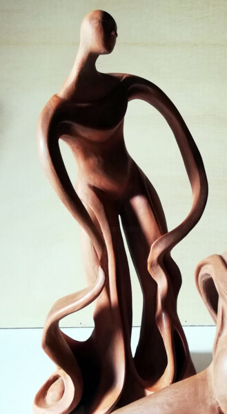 Sculpture titled "My little creature" by Denise Gemin, Original Artwork, Ceramics