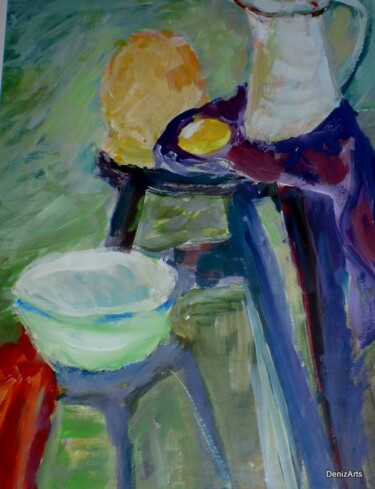 Painting titled "La toilette" by Denise Guilhaumon, Original Artwork