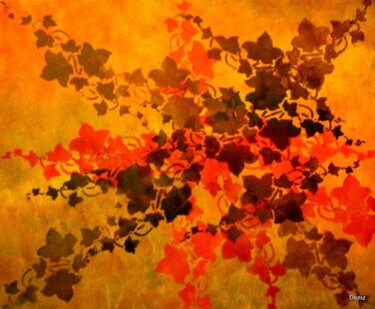 Peinture intitulée "Feux d'automne" par Denise Guilhaumon, Œuvre d'art originale, Huile