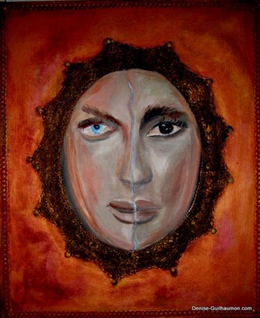 Peinture intitulée "Dualité" par Denise Guilhaumon, Œuvre d'art originale, Huile